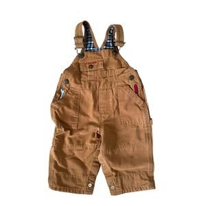 Oshkosh B’gosh baby Vintage Denim Overalls Embroidered Tool Jeans Carpenter 3/6M
